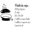Wall decals for the kitchen - Wall decal French Recipe for pancakes - ambiance-sticker.com